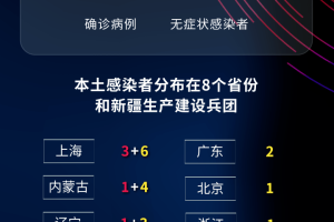 31省份新增确诊22例其中本土9例,31省份新增本土确诊病例5例