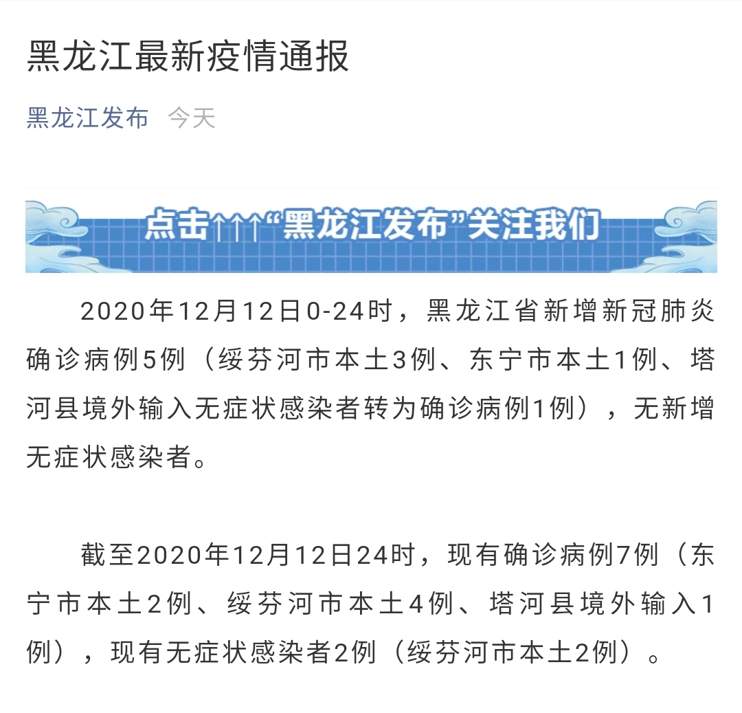 中国疫情最新消息黑龙江疫情最新消息,黑龙江疫情最新数据统计全国-第1张图片